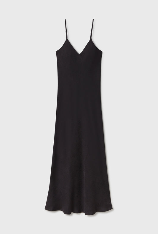 90S SLIP DRESS CORAL JACQUARD