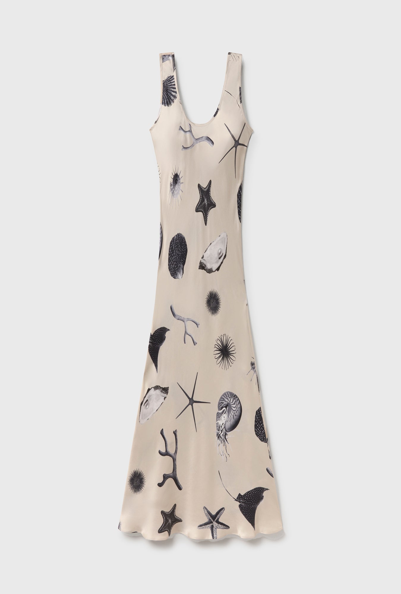 SCOOP NECK DRESS SEASHELLS